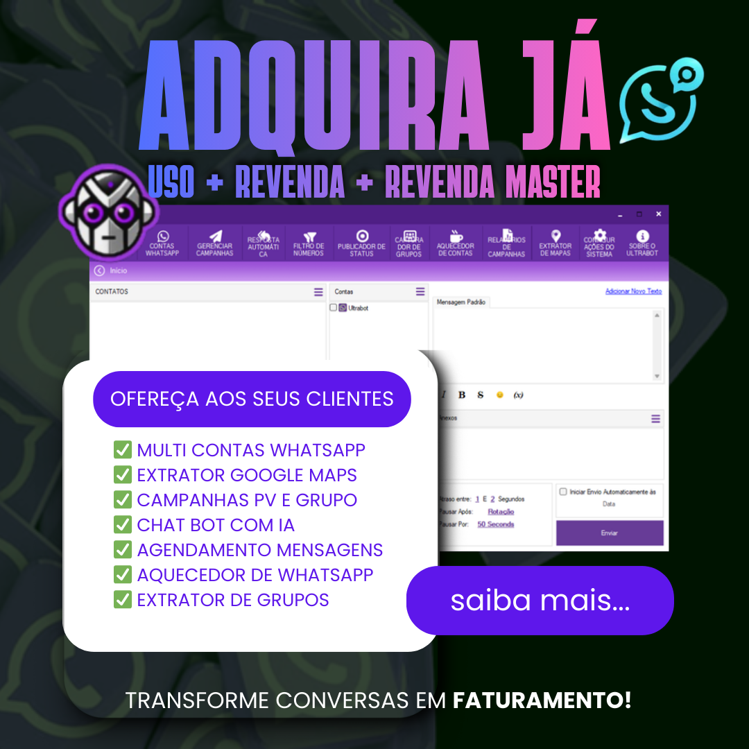 Ultrabot Whatsapp Versão Original uso