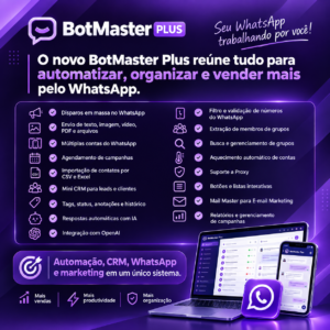 BotMaster Plus – Sistema de Automação para WhatsApp | Plano Boost